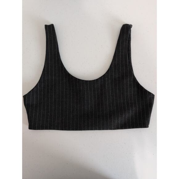 Danielle Guizio Skirt Set Women Size M* Black Pinstripe Crop Top and Mini Skirt - Picture 10 of 15